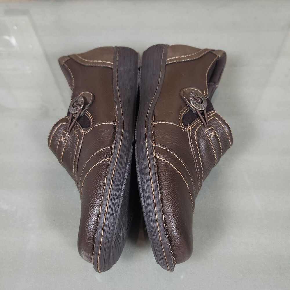 Earth Origins Brown Leather Slip On Comfort Shoes Womens Size 7M Casual - Picture 9 of 12